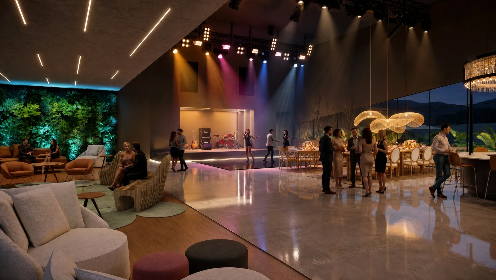 Perspectiva do salão Casa Arufest